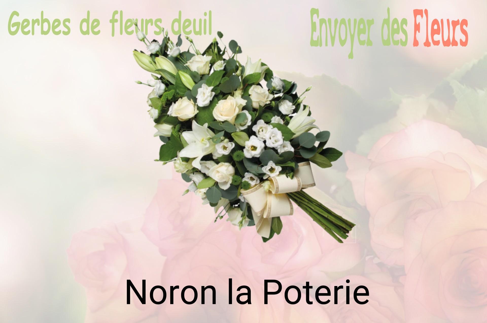 Gerbe de fleurs de deuil livrée à Noron-la-Poterie